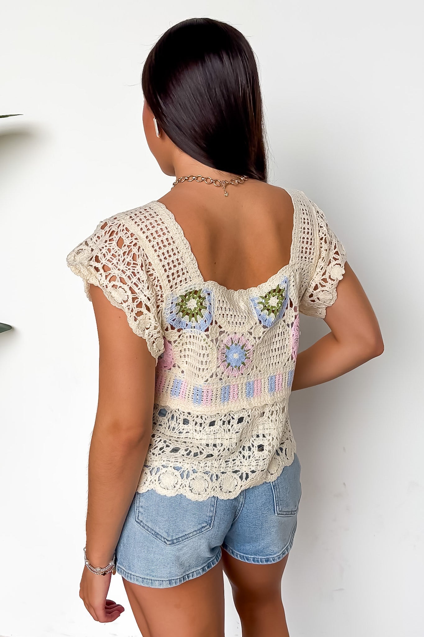 Colorfield Crochet Square Neck Top · Madison + Mallory