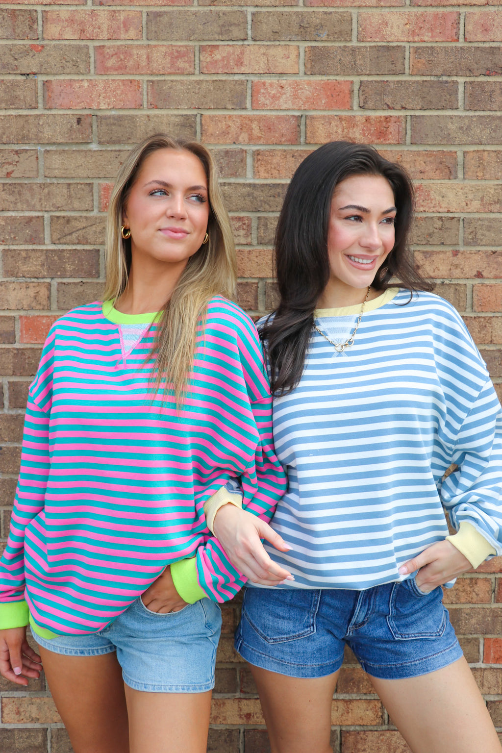 Colorline Oversized Striped Top - Madison and Mallory