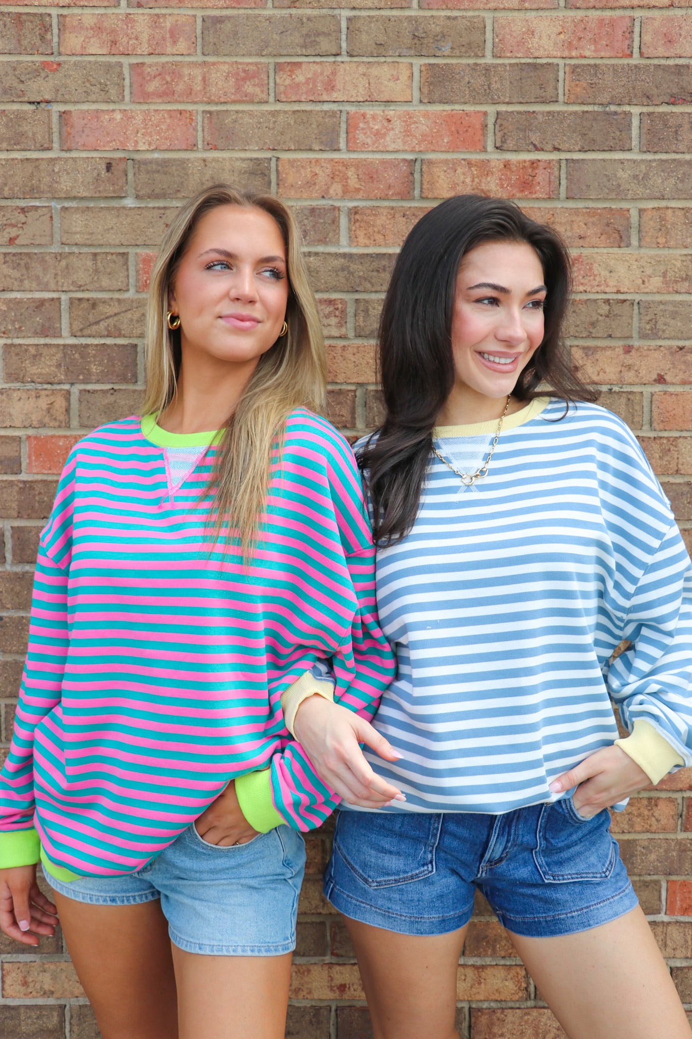 Colorline Oversized Striped Top - Madison and Mallory