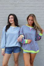 Colorline Oversized Striped Top - Madison and Mallory
