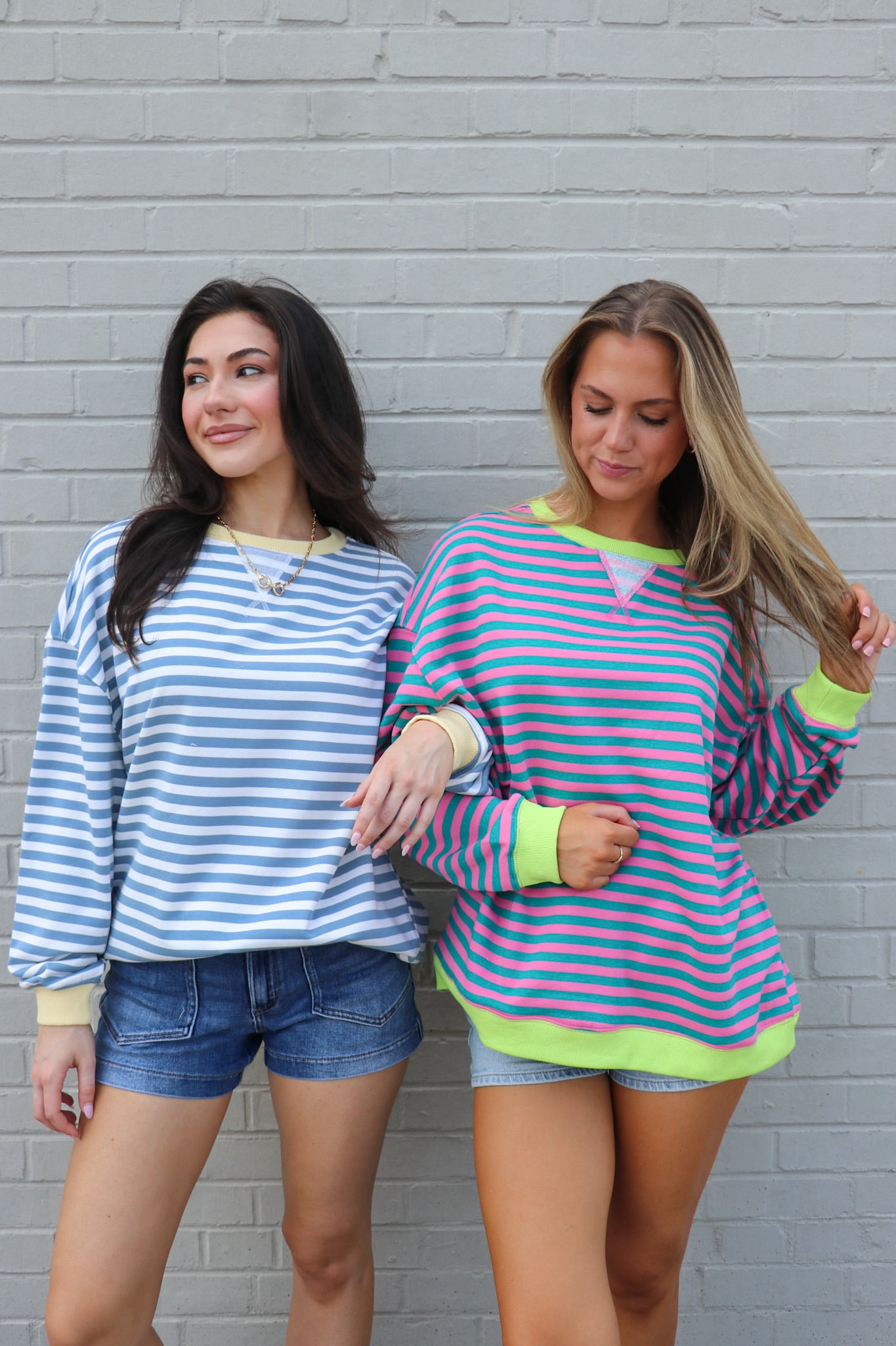 Colorline Oversized Striped Top - Madison and Mallory