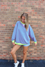 Colorline Oversized Striped Top - Madison and Mallory