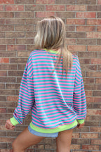 Colorline Oversized Striped Top - Madison and Mallory