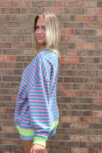 Colorline Oversized Striped Top - Madison and Mallory