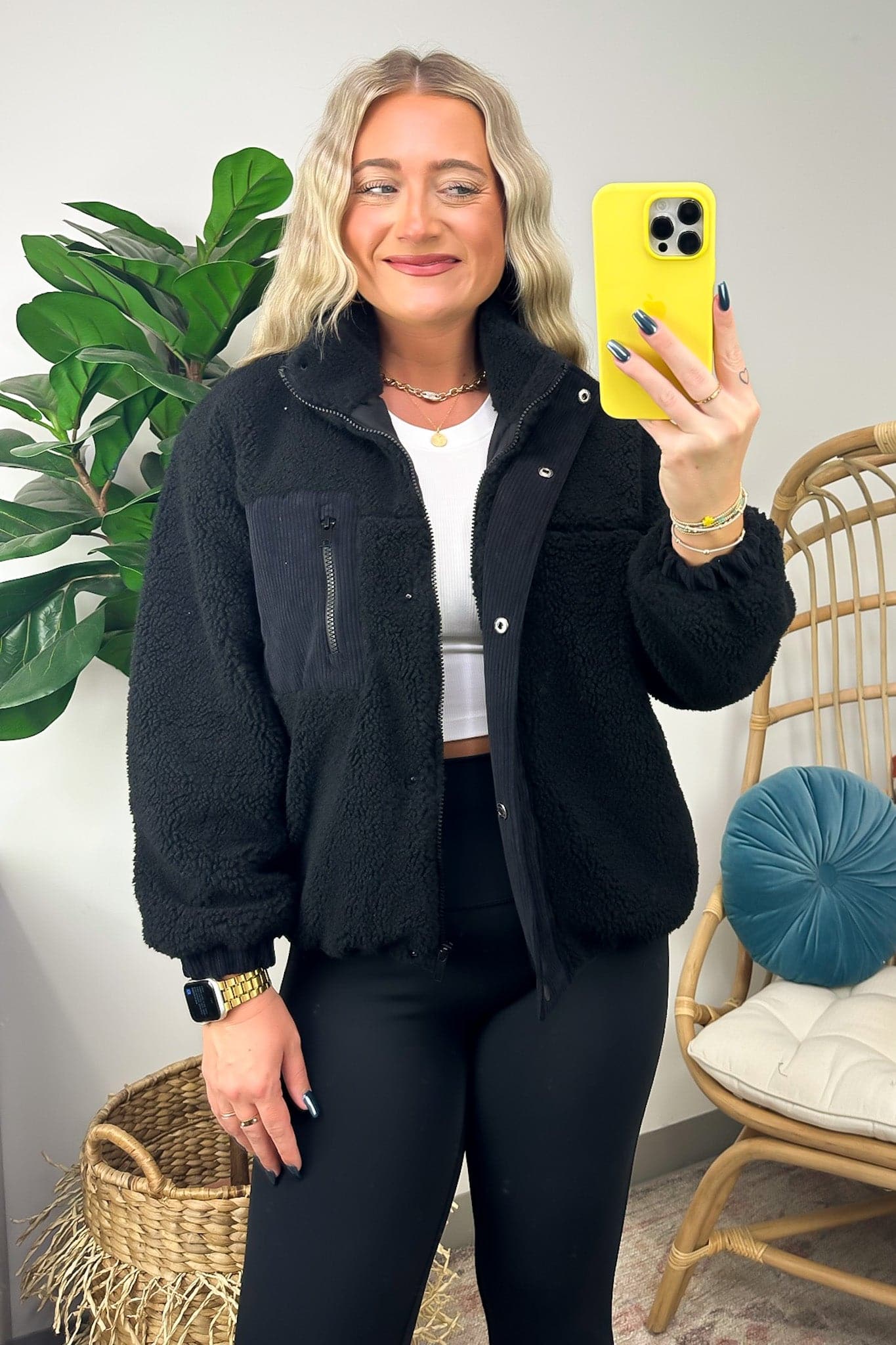  Come Get Cozy Sherpa Puffer Jacket - FINAL SALE - Madison and Mallory