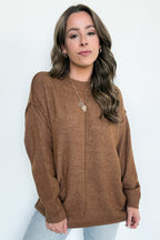  Comfort Code Front Seam Round Neck Sweater - BACK IN STOCK - Madison and Mallory