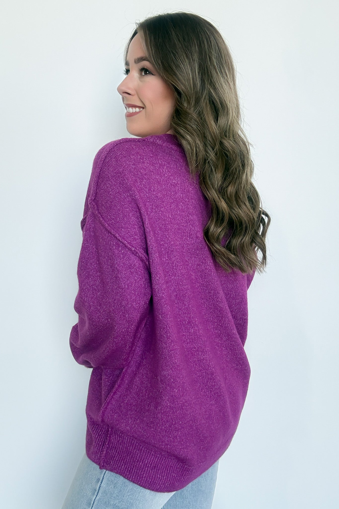  Comfort Code Front Seam Round Neck Sweater - BACK IN STOCK - Madison and Mallory