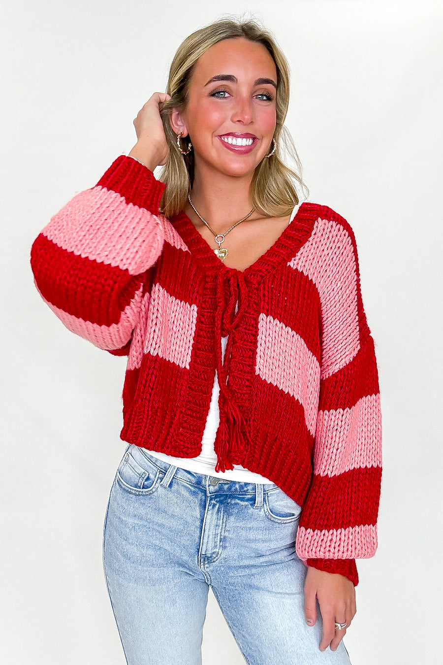 Comfort Crush Striped Knit Cardigan - Madison and Mallory