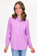 Comfort Code Front Seam Round Neck Sweater - BACK IN STOCK - Madison and Mallory