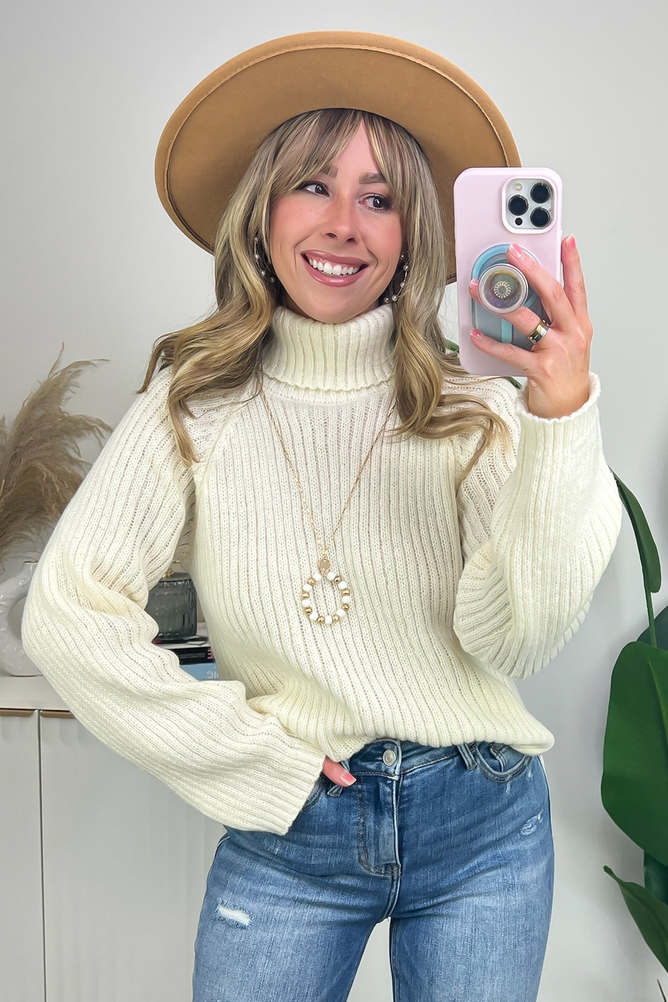 Cream / S Completely Cozy Turtleneck Pullover Sweater - FINAL SALE - Madison and Mallory