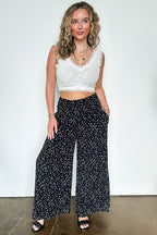 Confetti Flare High Waist Flowy Pants - FINAL SALE - Madison and Mallory