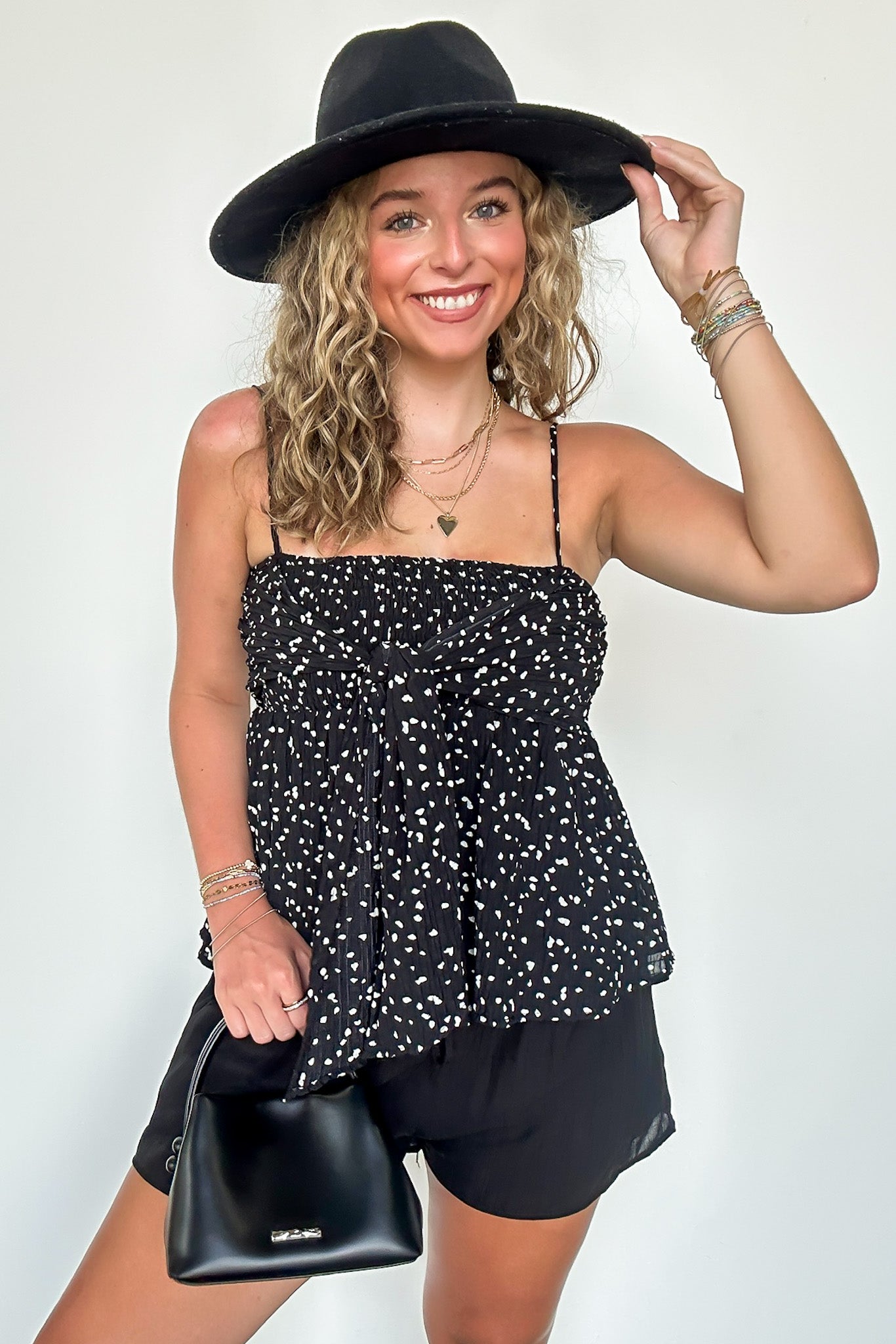 Confetti Flare Smocked Peplum Tank Top - FINAL SALE - Madison and Mallory