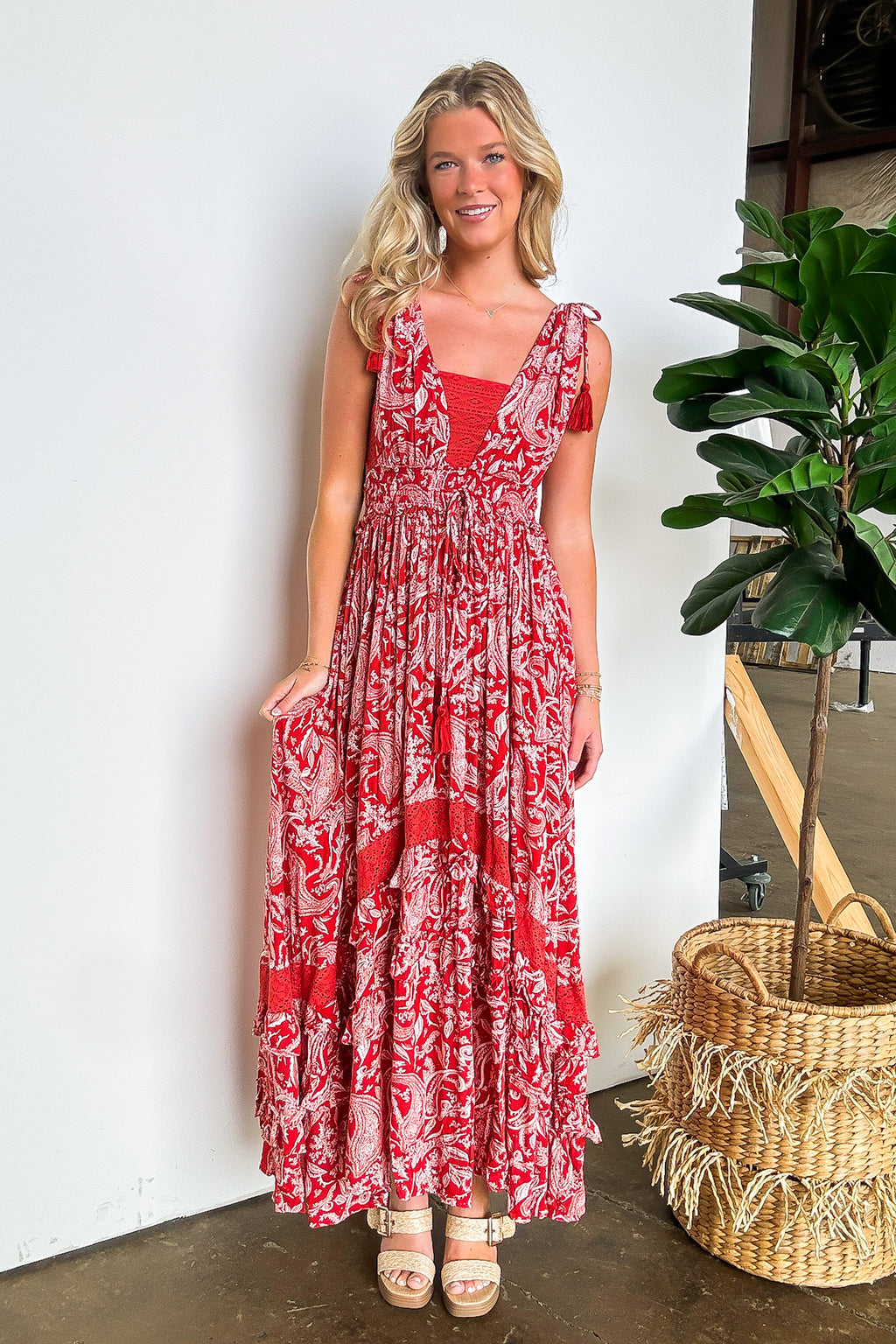 S / Rust Considered Charisma Floral Maxi Dress - FINAL SALE - Madison and Mallory