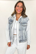Contrast Core Denim Jacket - FINAL SALE - Madison and Mallory