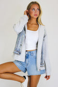 Contrast Core Denim Jacket - Madison and Mallory