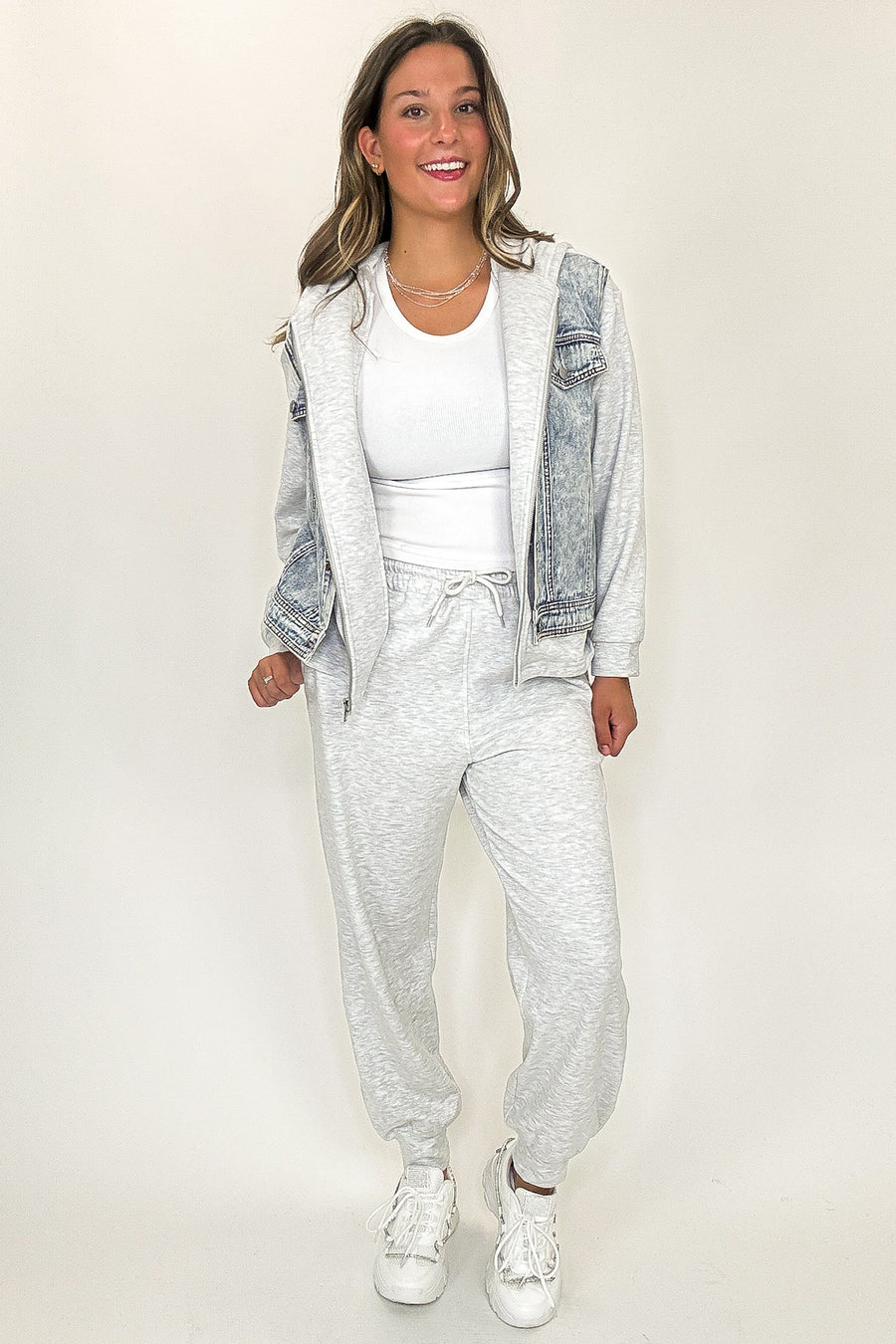 Lounge Line High Waisted Solid Knit Joggers - Madison and Mallory