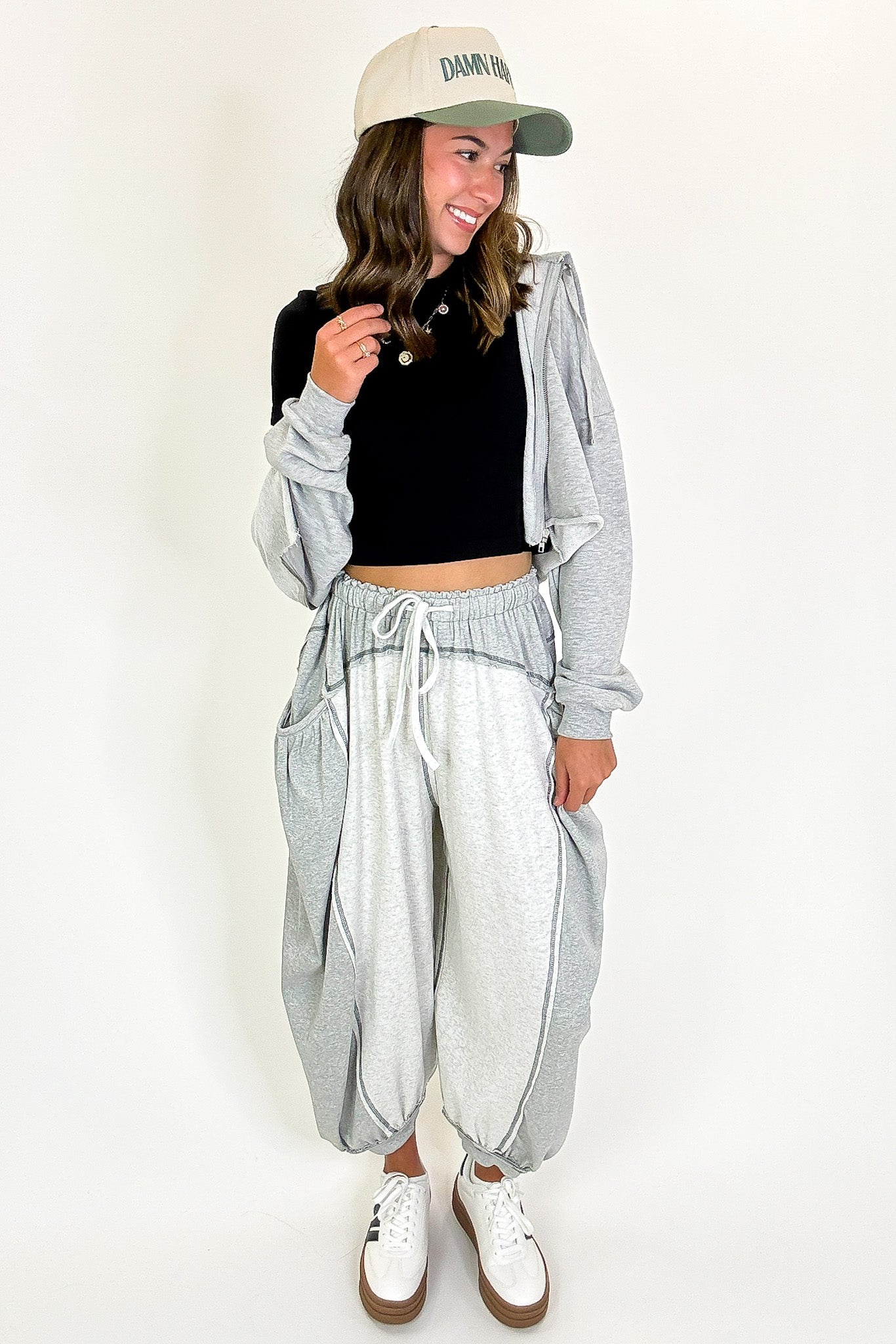 Contrast Ease Flowy Lounge Pants - Madison and Mallory
