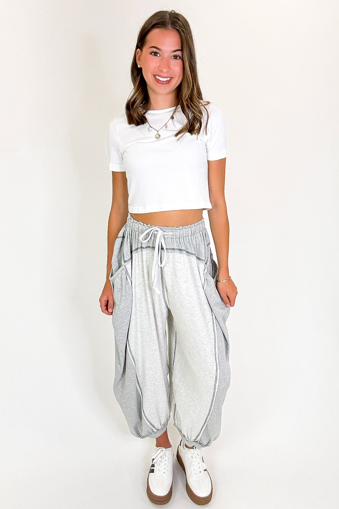 Contrast Ease Flowy Lounge Pants - Madison and Mallory