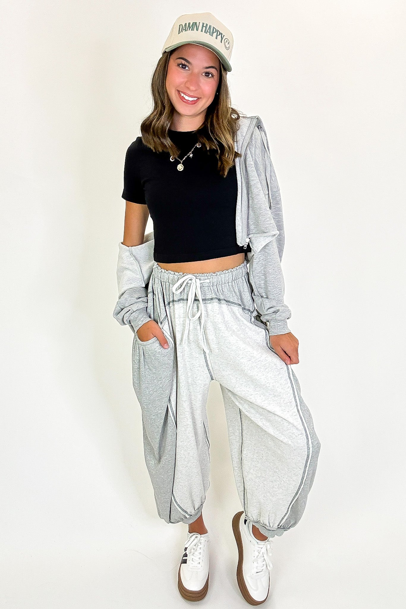 Contrast Ease Flowy Lounge Pants - Madison and Mallory