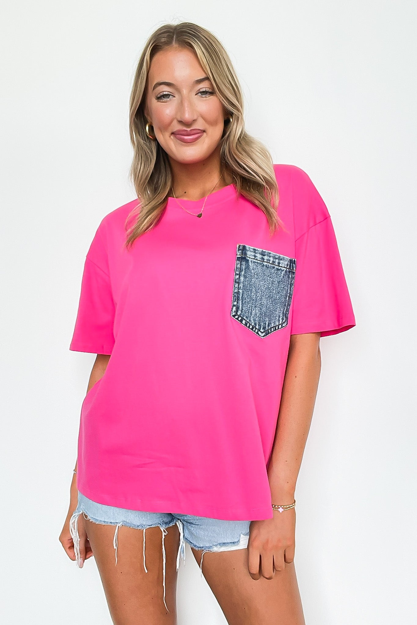 Cool Impression Denim Pocket Relaxed Tee