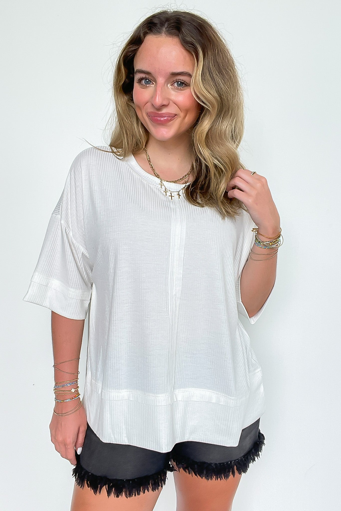 Cool Intentions Ribbed Boatneck Top - BACK IN STOCK - Madison and Mallory