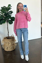 Cool Nights Acid Wash Exposed Seam Sweater - FINAL SALE - Madison and Mallory