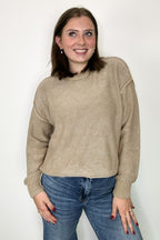 Cool Nights Acid Wash Exposed Seam Sweater - FINAL SALE - Madison and Mallory