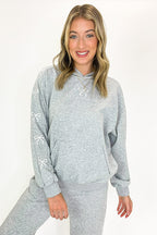 Coquette Comfort Bow Embroidered Hooded Sweatshirt and Jogger Set - FINAL SALE - Madison and Mallory