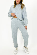 Coquette Comfort Bow Embroidered Hooded Sweatshirt and Jogger Set - FINAL SALE - Madison and Mallory