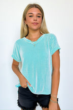 Cordelia V-Neck Rib Knit Top - FINAL SALE - Madison and Mallory