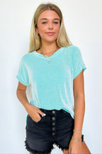 Cordelia V-Neck Rib Knit Top - FINAL SALE - Madison and Mallory