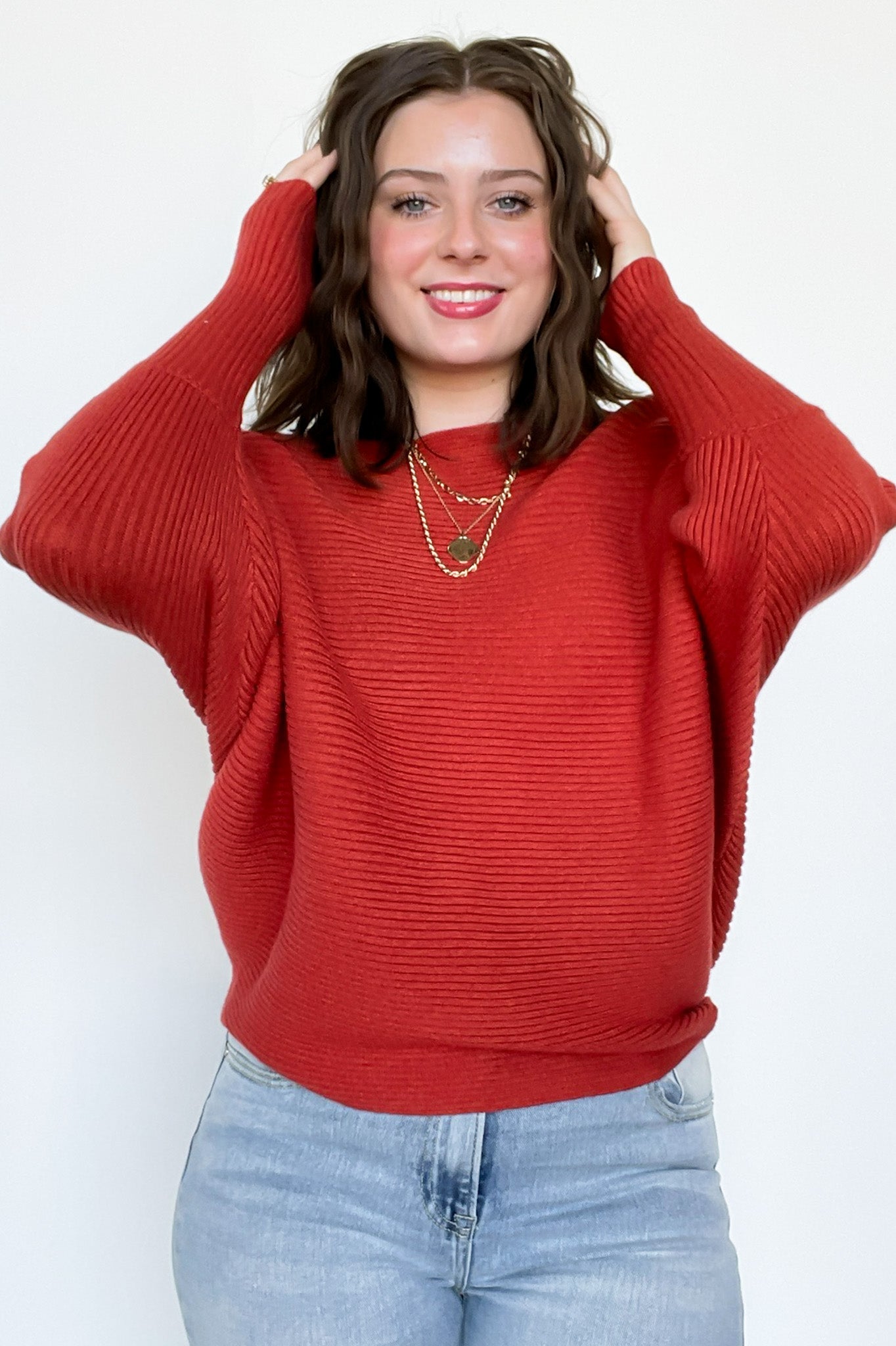  Corina Ribbed Boat Neck Knit Sweater - Madison and Mallory