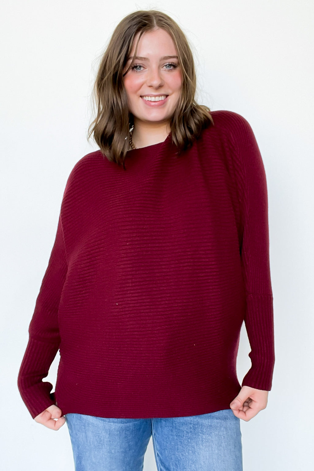 Corina Ribbed Boat Neck Knit Sweater - FINAL SALE - Madison and Mallory