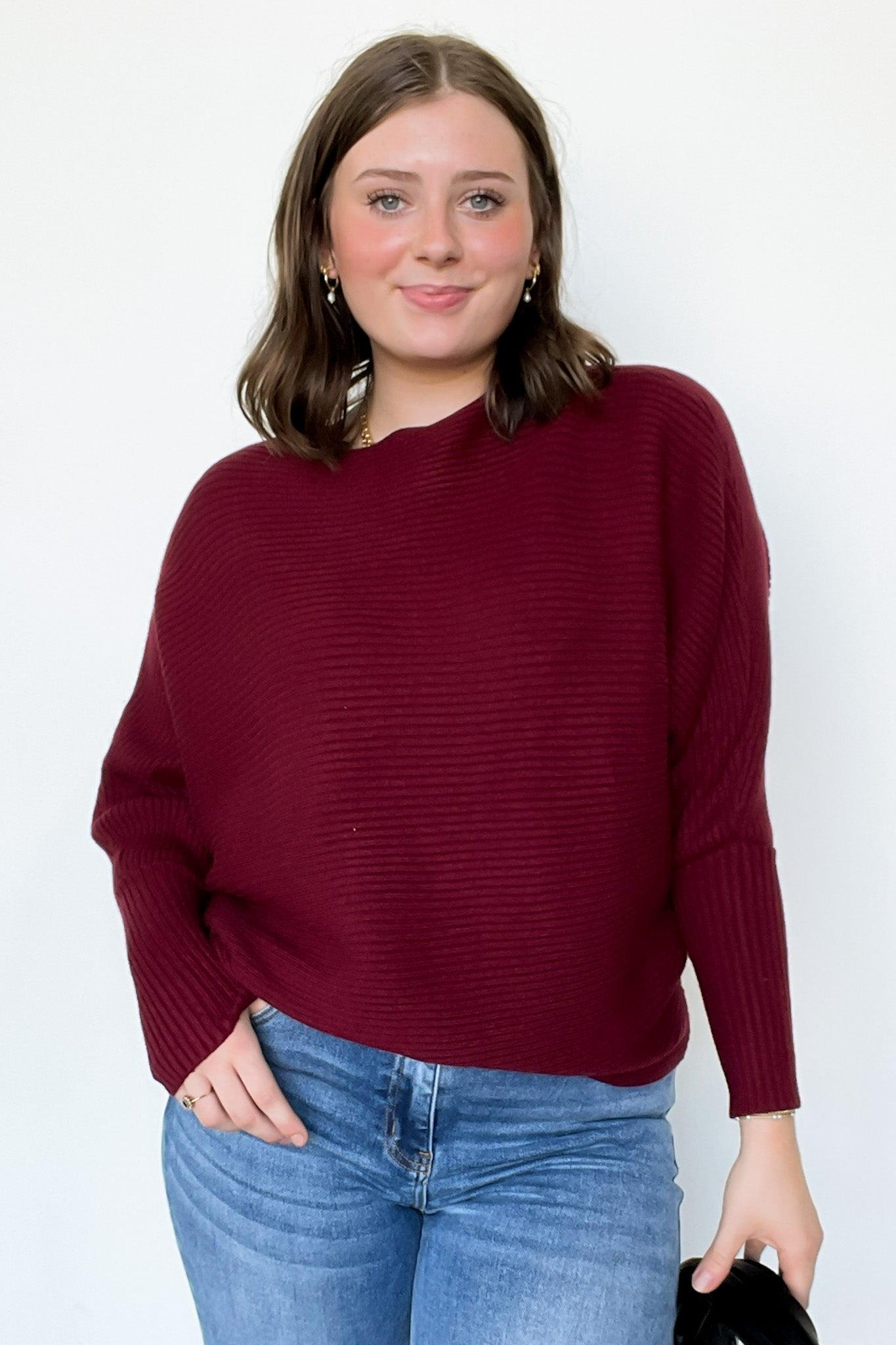 Corina Ribbed Boat Neck Knit Sweater - FINAL SALE - Madison and Mallory