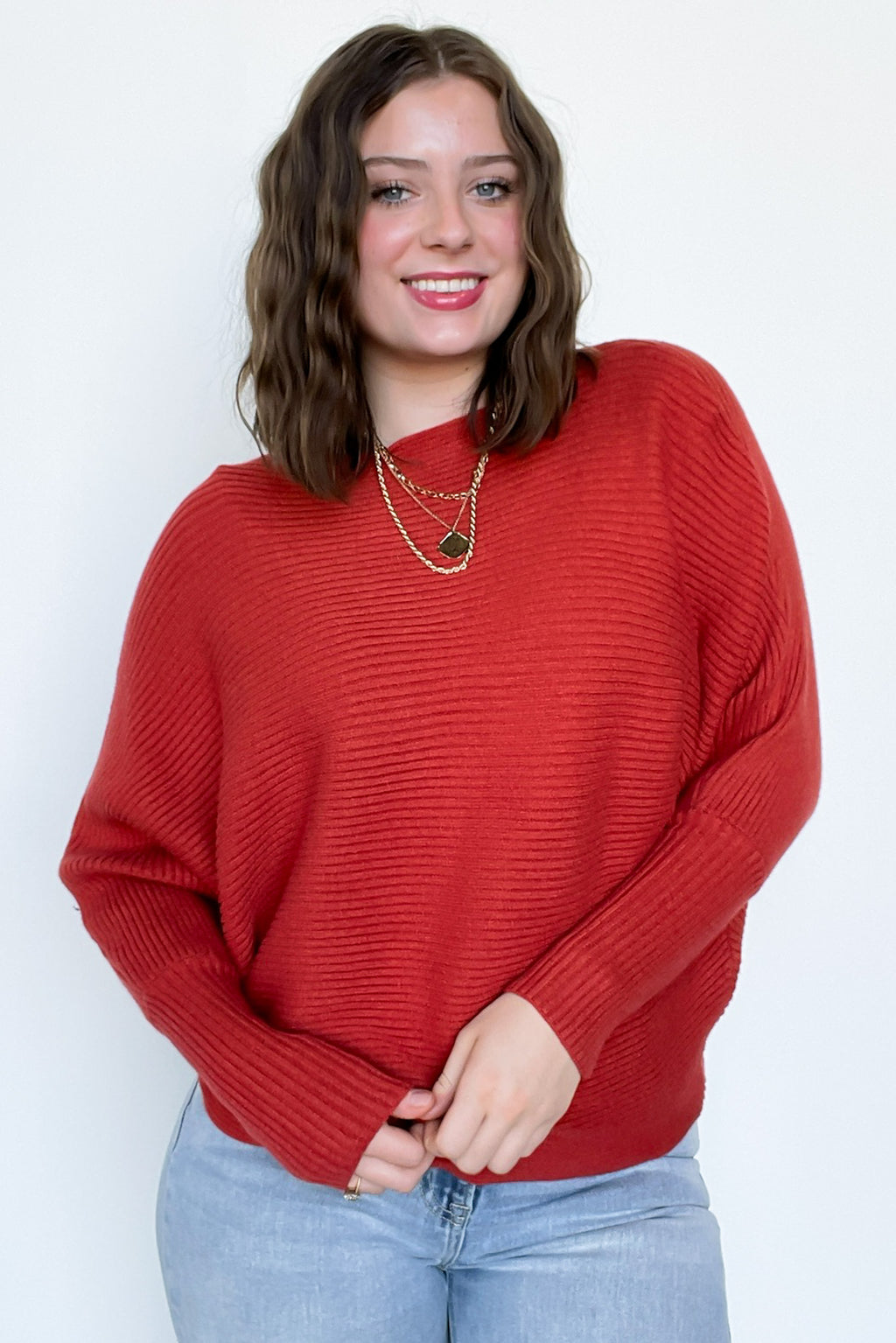 Corina Ribbed Boat Neck Knit Sweater - FINAL SALE - Madison and Mallory