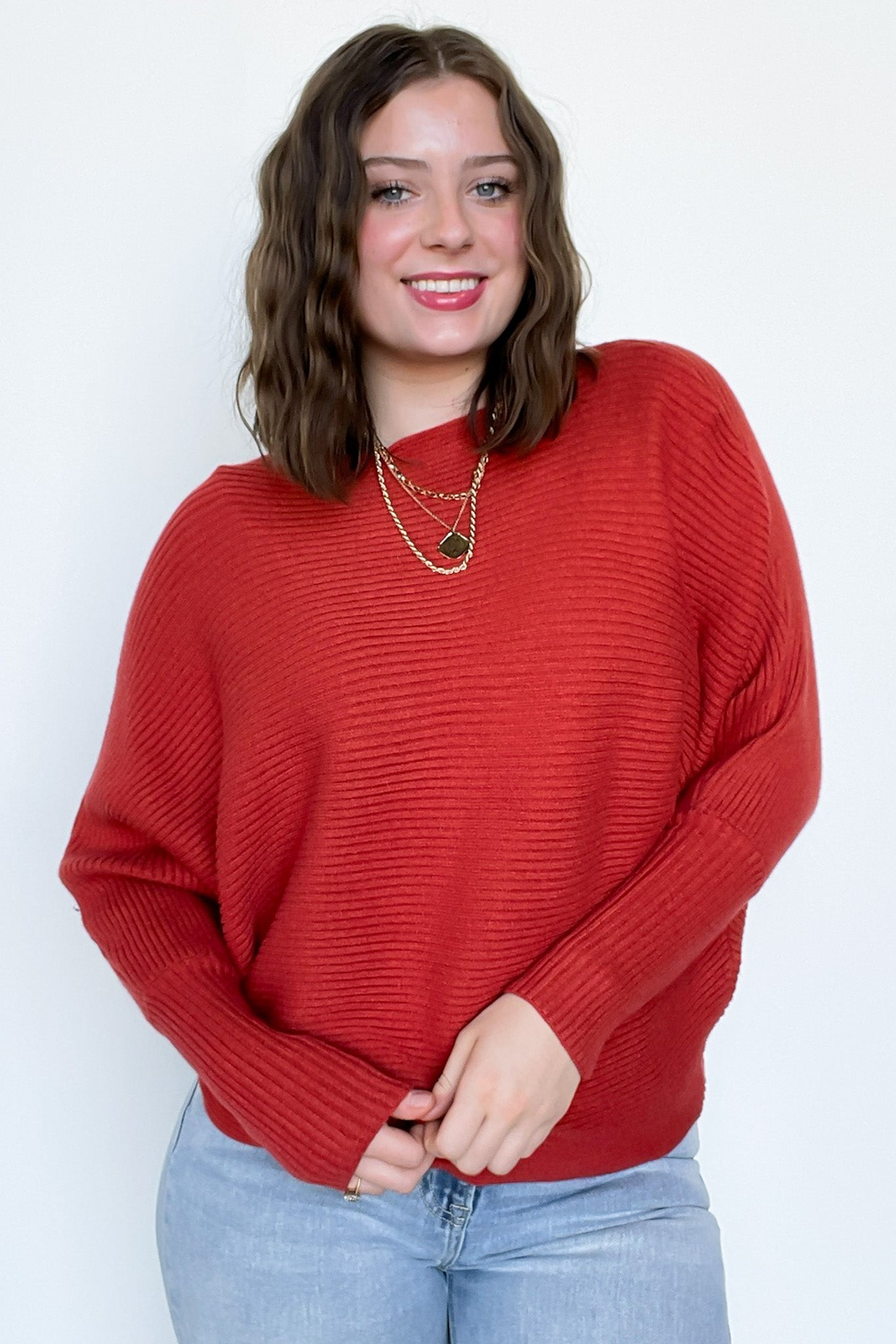 Corina Ribbed Boat Neck Knit Sweater - FINAL SALE - Madison and Mallory