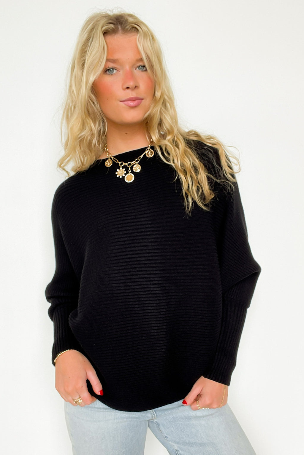 Corina Ribbed Boat Neck Knit Sweater - FINAL SALE - Madison and Mallory