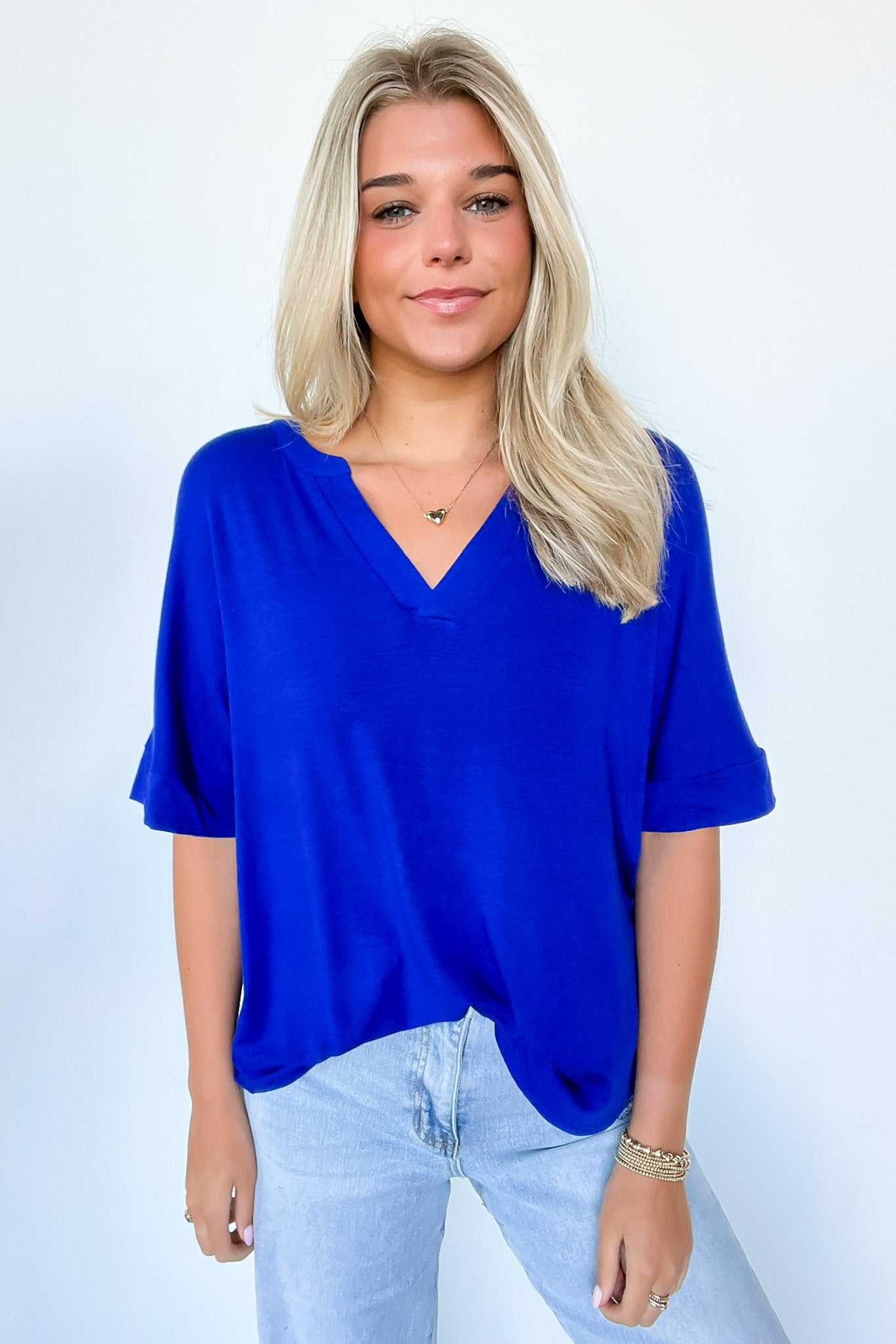  Cosentino Short Sleeve V-Neck Top - FINAL SALE - Madison and Mallory