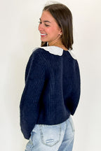Cottage Bloom Floral Knit Collared Cardigan - FINAL SALE - Madison and Mallory