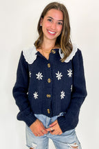 Cottage Bloom Floral Knit Collared Cardigan - FINAL SALE - Madison and Mallory