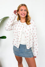 Cottage Garden Floral Button-Up Sweater Cardigan - Madison and Mallory
