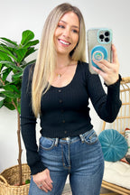  Coy Charm Ribbed Button Down Sweater - FINAL SALE - Madison and Mallory