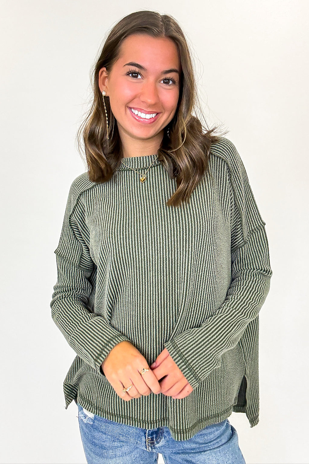 Coy Cutie Textured Raw Edge Boat Neck Top - BACK IN STOCK - Madison and Mallory