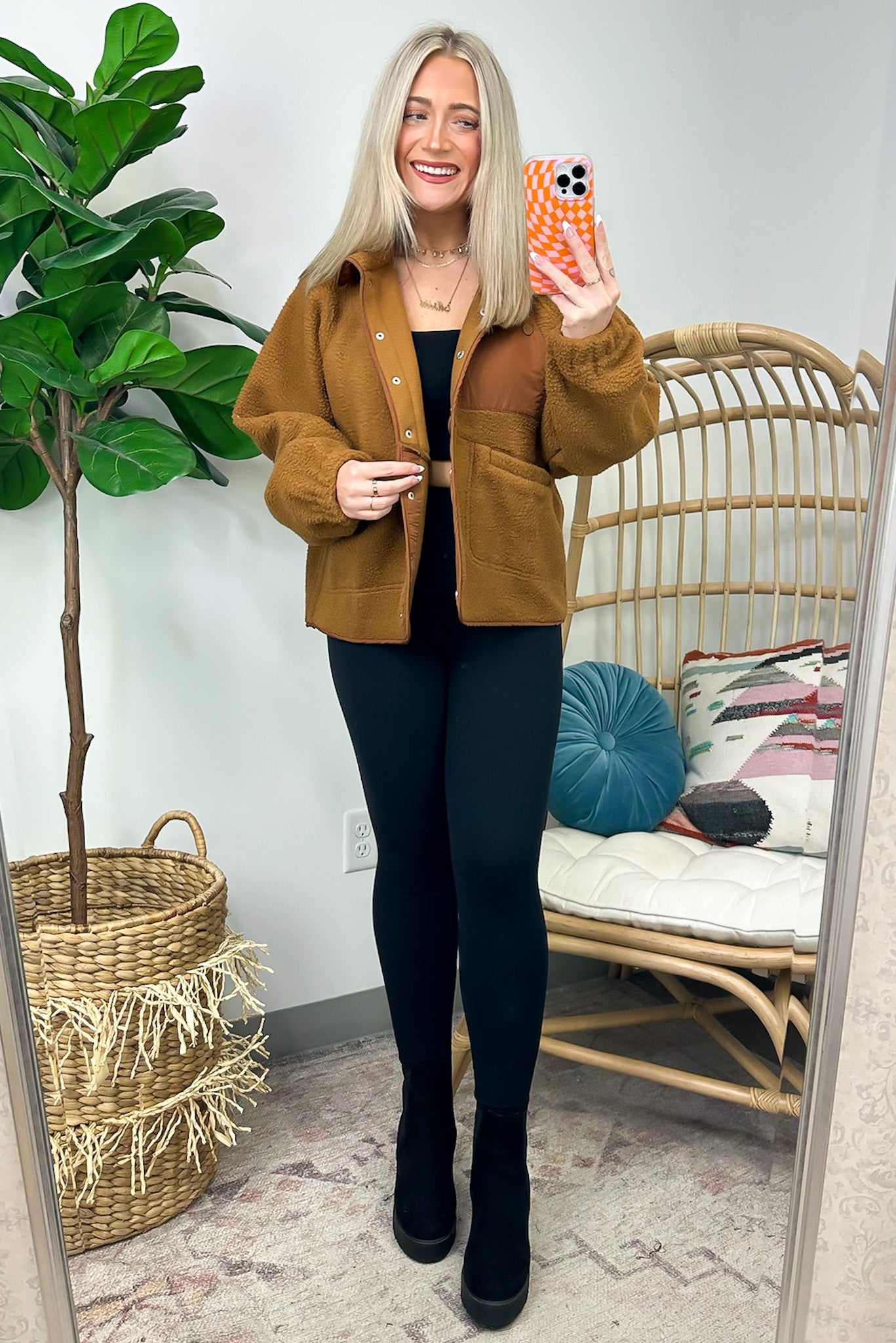  Coziest Option Fleece Snap Button Jacket - FINAL SALE - Madison and Mallory