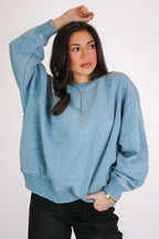 Cozy Vibes Acid Wash Oversized Pullover