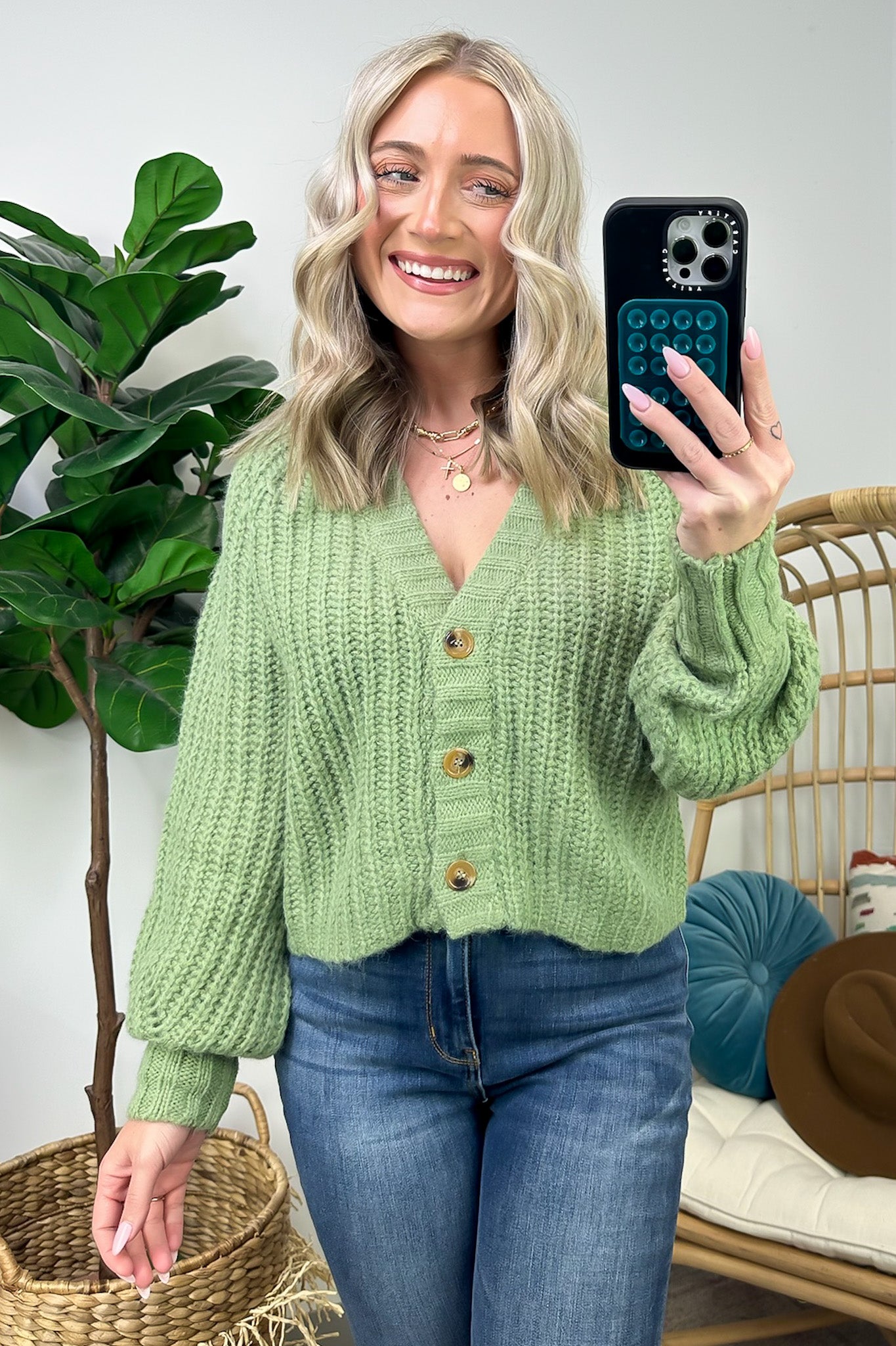  Cozy Addition Button Down Crop Cardigan - FINAL SALE - Madison and Mallory