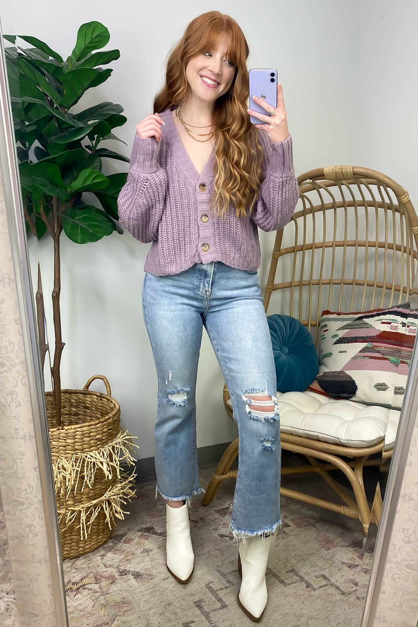 Cozy Addition Button Down Crop Cardigan - Madison and Mallory