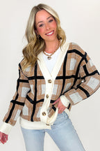 Cozy Check Plaid Boyfriend Cardigan - FINAL SALE - Madison and Mallory