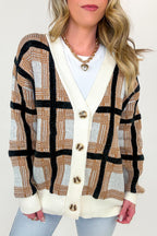 Cozy Check Plaid Boyfriend Cardigan - FINAL SALE - Madison and Mallory