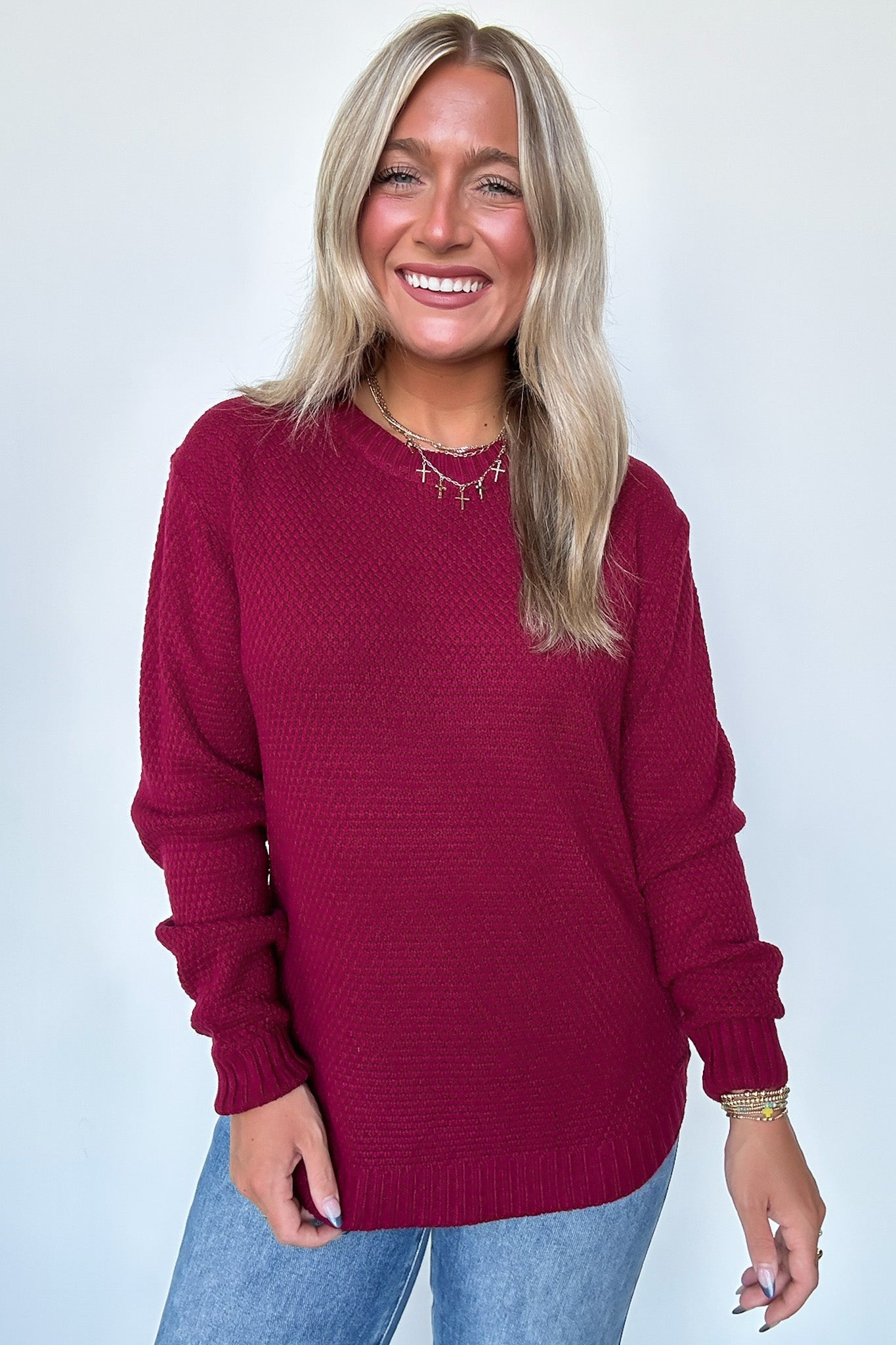  Cozy Comfort Round Neck Sweater - Madison and Mallory